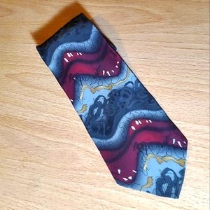 JERRY GARCIA Tie Vintage Grateful Dead Cappilaries Psychedelic 100% Silk